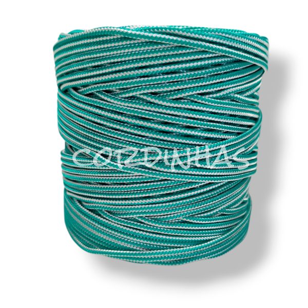 Cabo Náutico branco/verde 4mm e 5mm